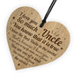Novelty Uncle Gifts Engraved Heart Uncle Birthday Christmas Gift