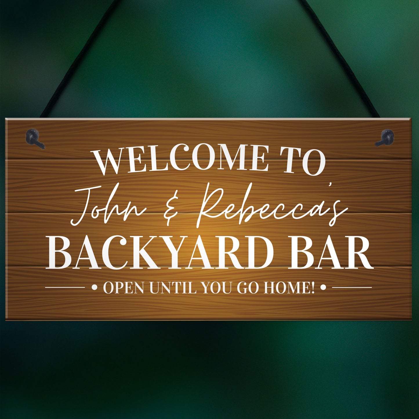 Backyard Bar Sign Welcome Sign Personalised Home Bar Sign Pub