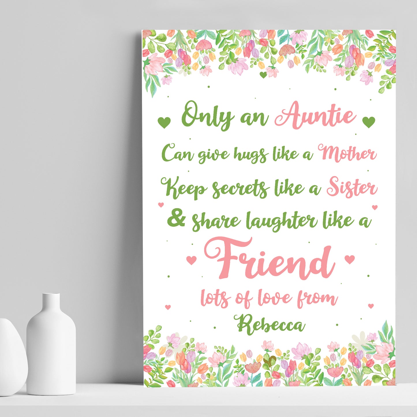 Auntie Print Christmas Birthday Gift Auntie From Niece Nephew
