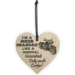 Biker Grandad Hanging Heart Plaques Sign Funny Motorcycle Gifts