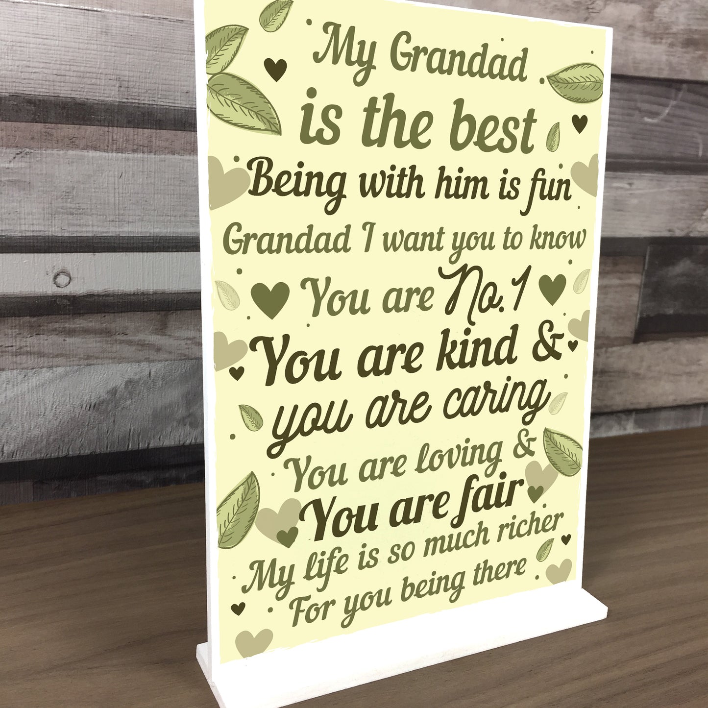 THANK YOU GIFT For Grandad Standing Plaque Birthday Gifts