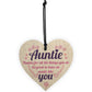 Aunties Like YOU Present Wooden Heart Sign Friendship Love Gift