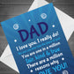 Dad Card For Birthday Fathers Day Card I LOVE YOU Card