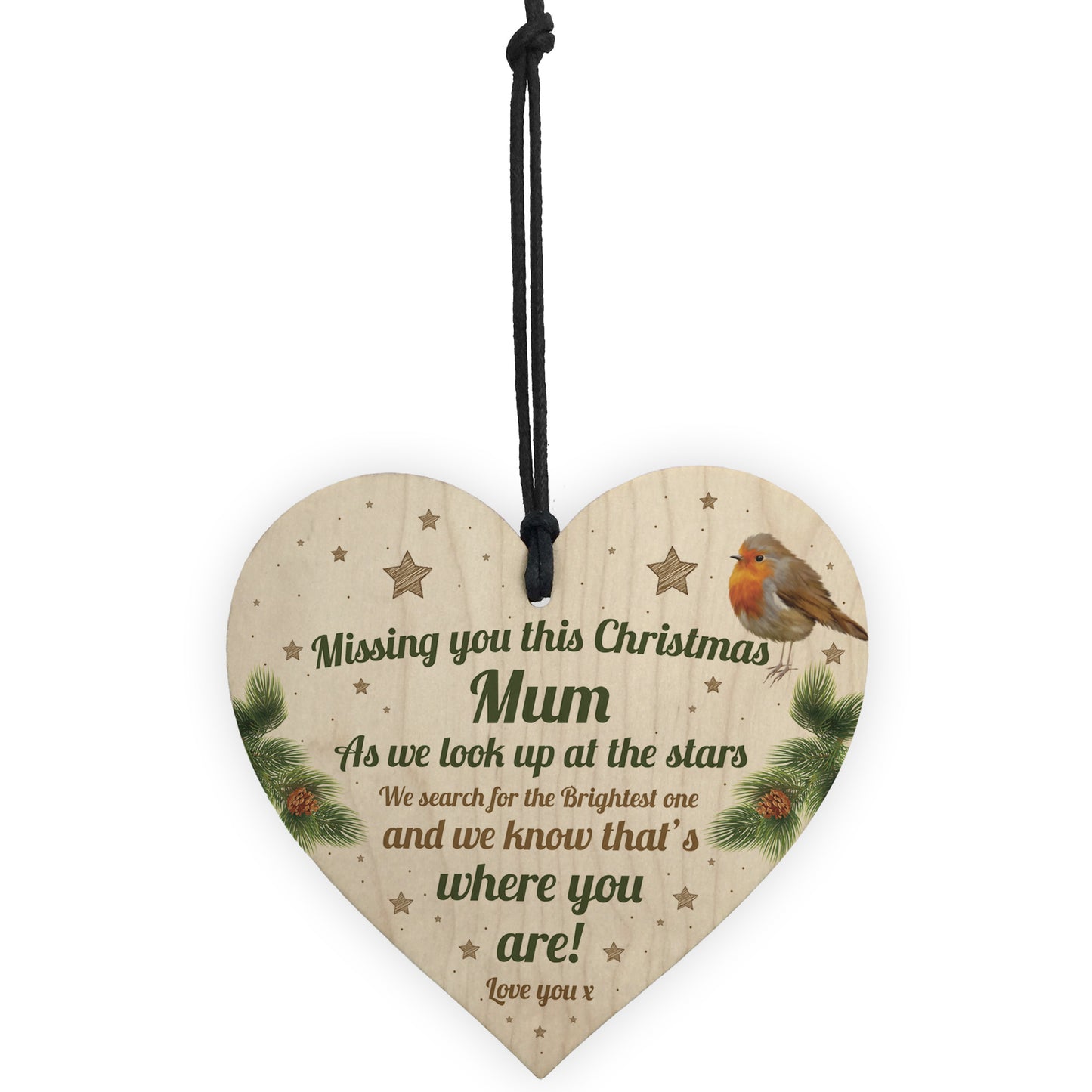 Personalised Any Name Memorial Sign For Mum Dad Nan Christmas