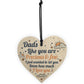 Cute Fathers Day Gift For Dad Wood Heart Birthday Gift For Dad