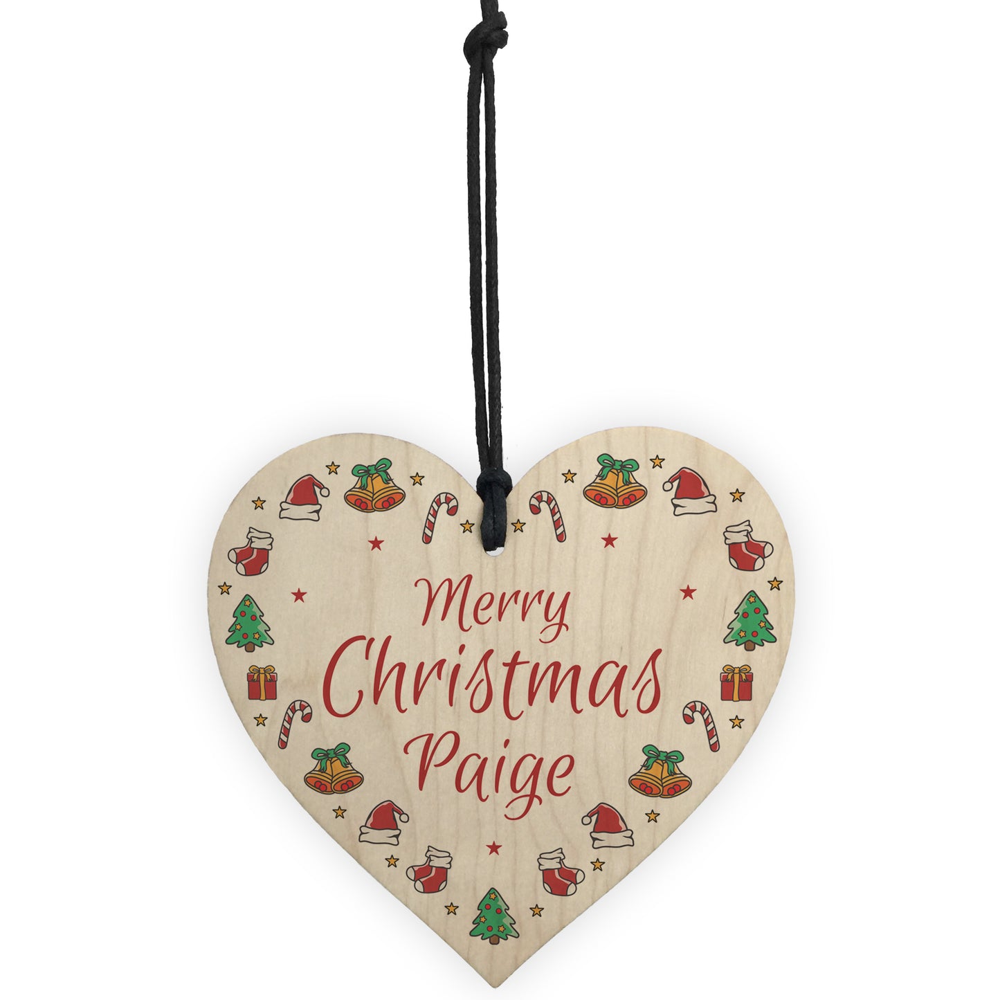 Christmas Bauble For Daughter Son Personalised Heart Decoration