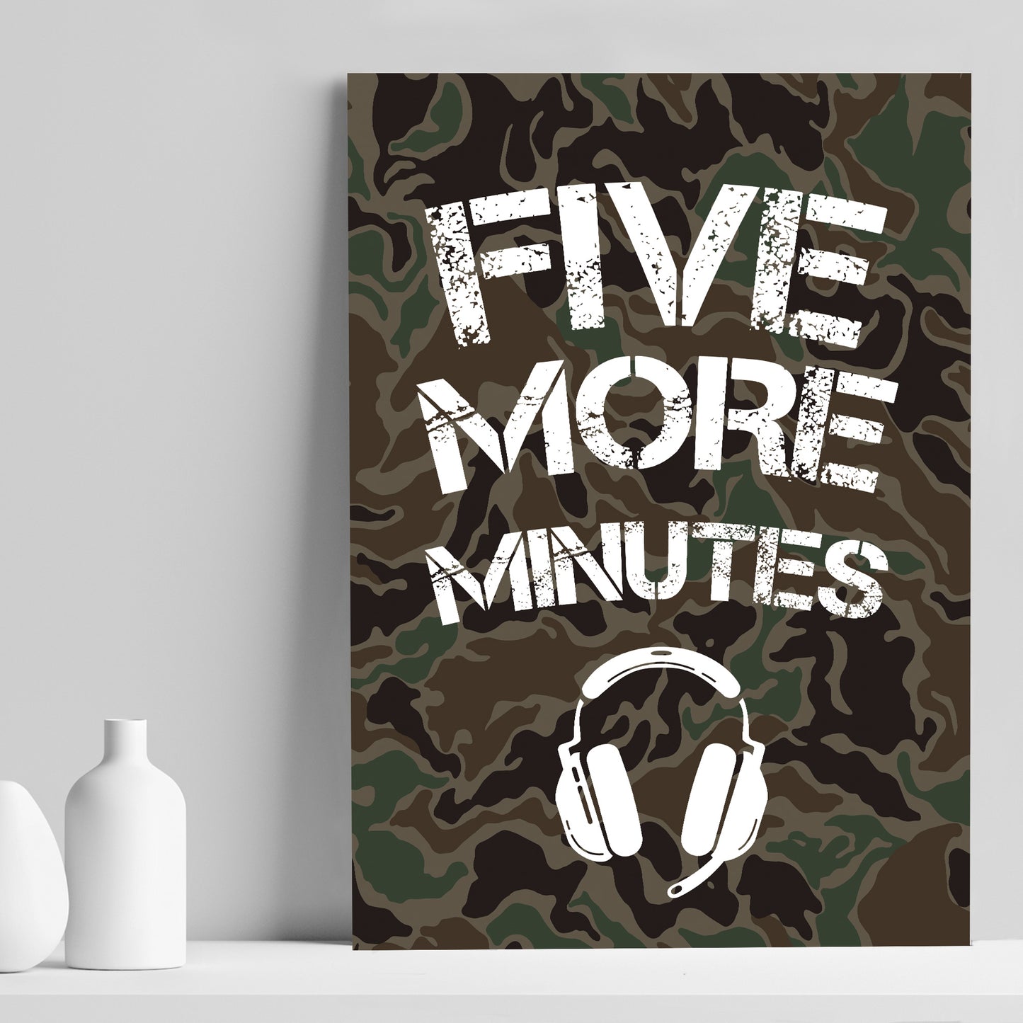 Gaming Five More Minutes Novelty Wall Art Gamer Gifts Bedroom