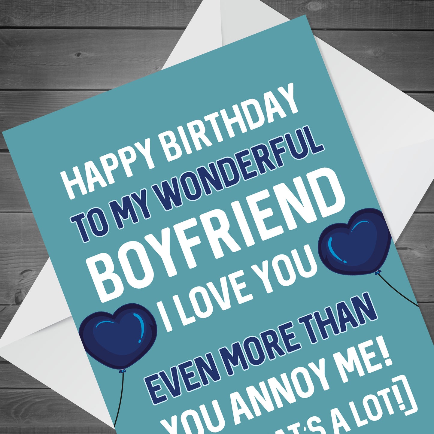 Novelty Birthday Card For Boyfriend Funny Rude Birthday Card