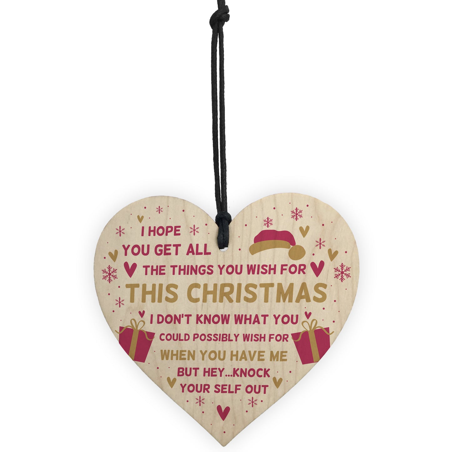 Novelty Funny Christmas Gift For Mum Dad Brother Sister Heart