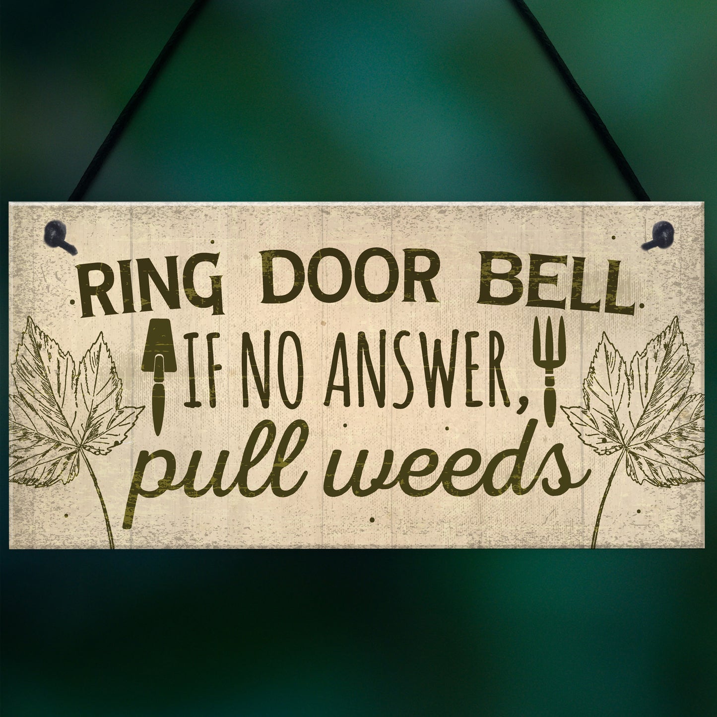 Funny Ring The Door Bell Wall Door Gate Sign Garden Shed Gift