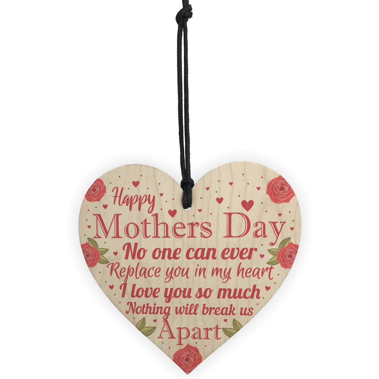 Happy Mothers Day Gift For Mum Mummy Wooden Heart Sign Gift