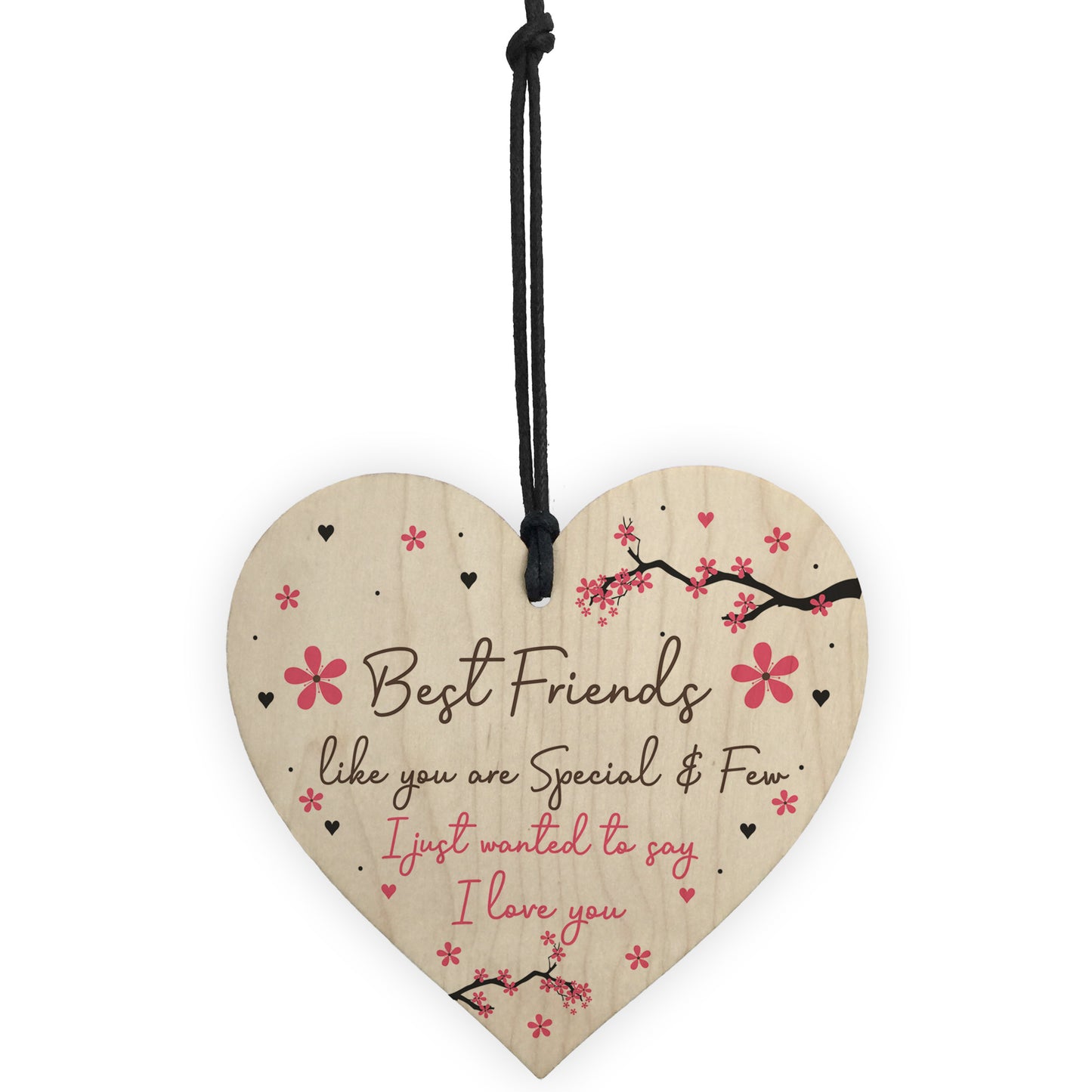 Best Friends Gift Wood Heart Friendship Gift Birthday Gift