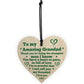 Grandad Gifts Hanging Wood Heart Birthday Fathers Day Gift