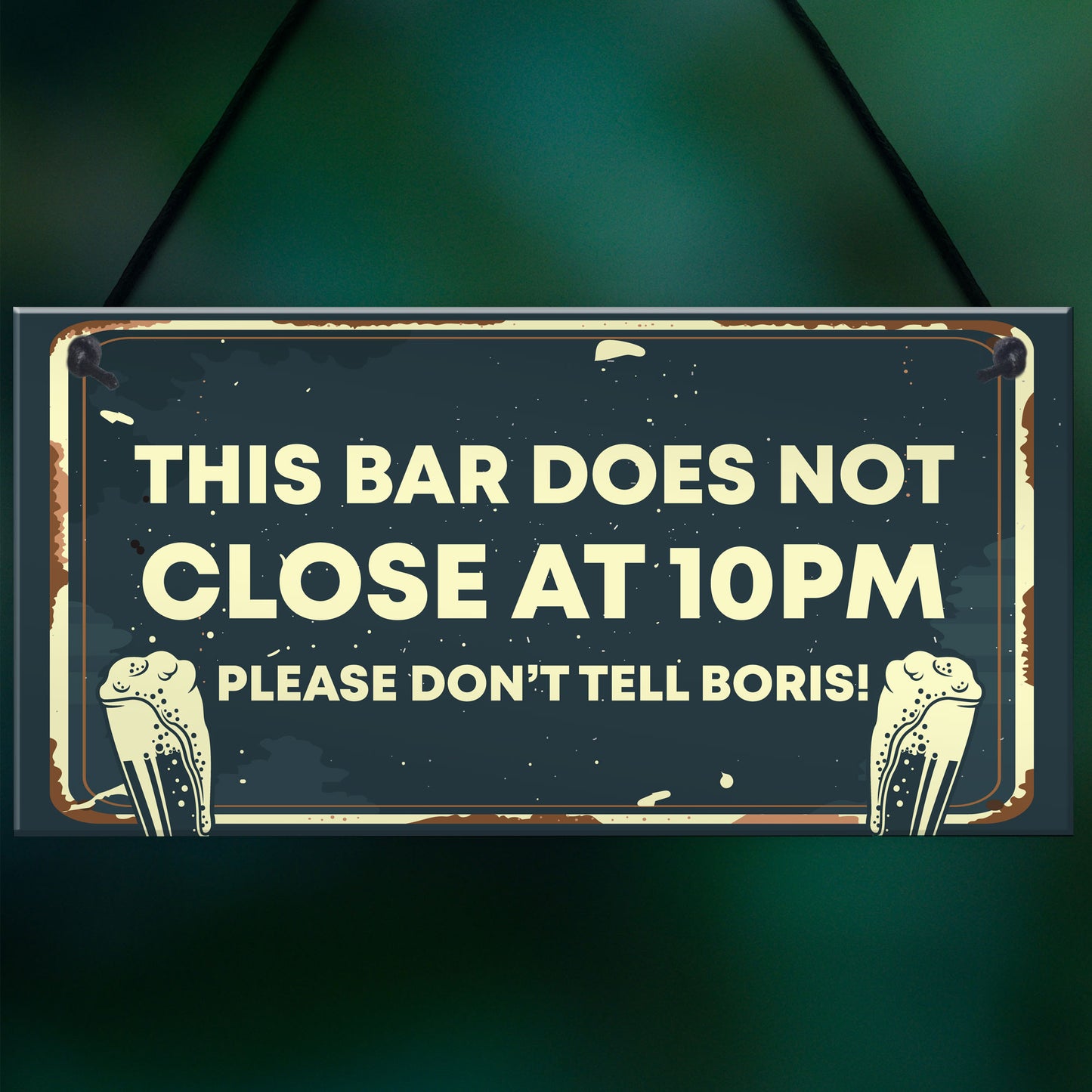 Novelty Bar Sign DOES NOT CLOSE AT 10PM Bar Pub Garden Sign