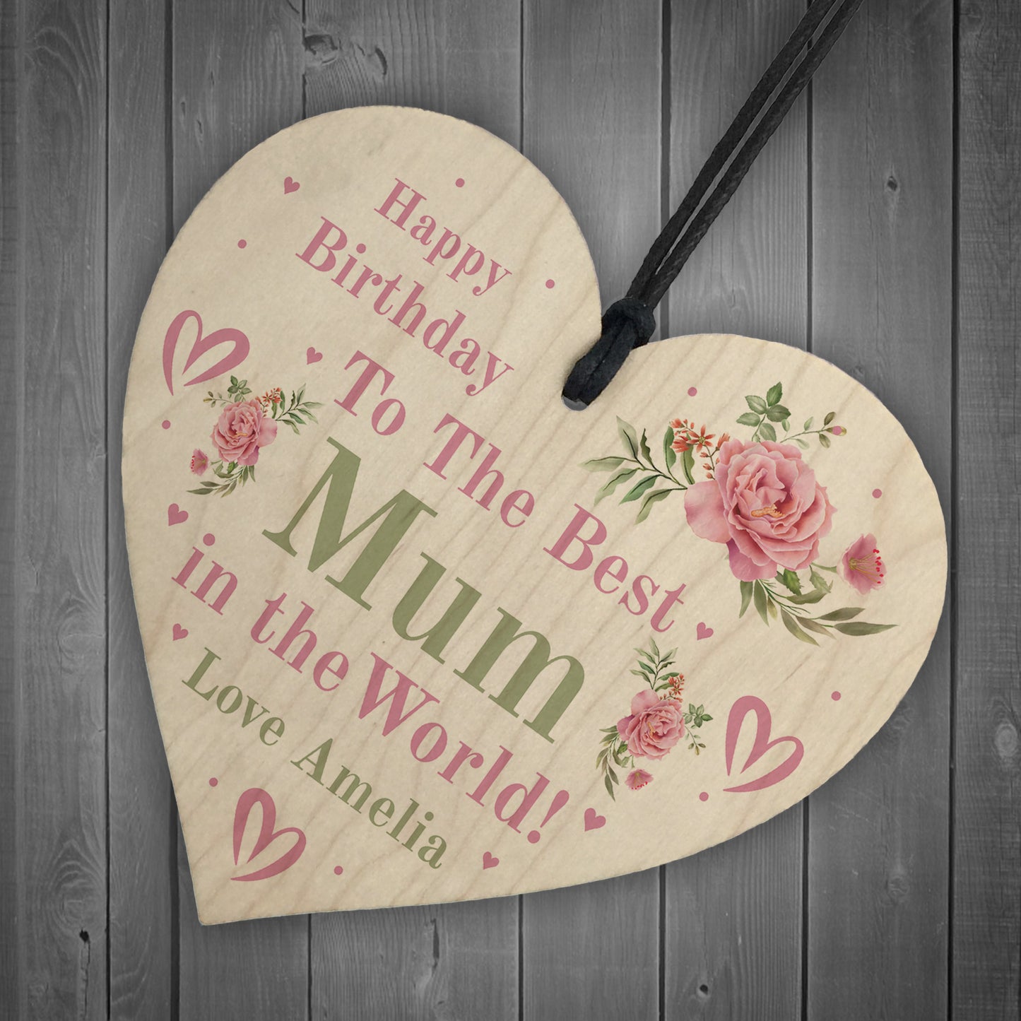 Happy Birthday Mum Gifts Hanging Sign For Birthday Personalised