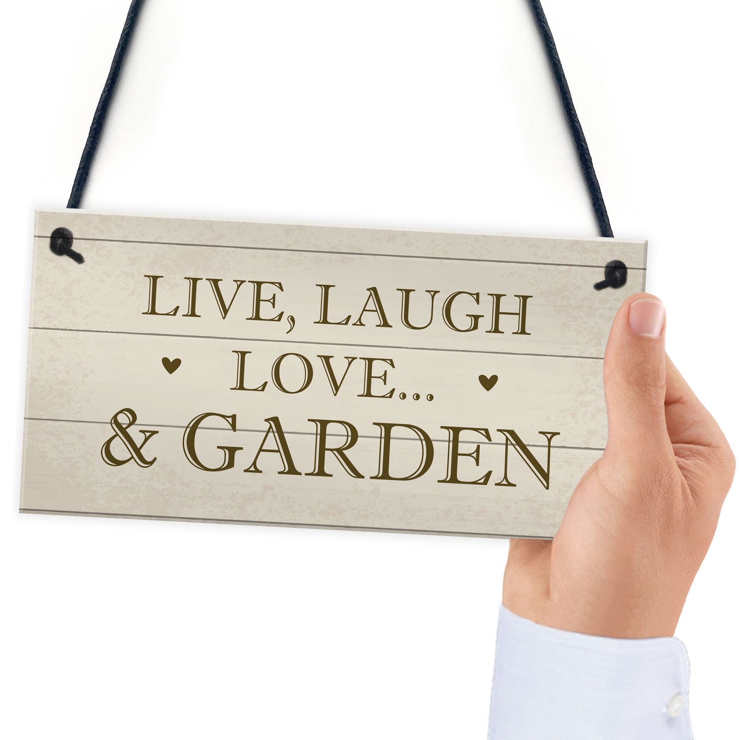 Live Love Laugh Hanging Garden Sign Novelty Plaque For Garden