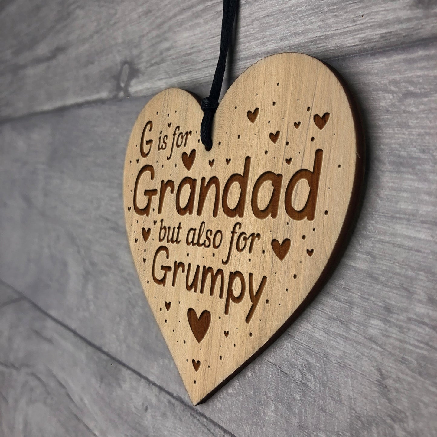 Funny Joke Grandad Gift For Birthday Christmas Engraved Heart