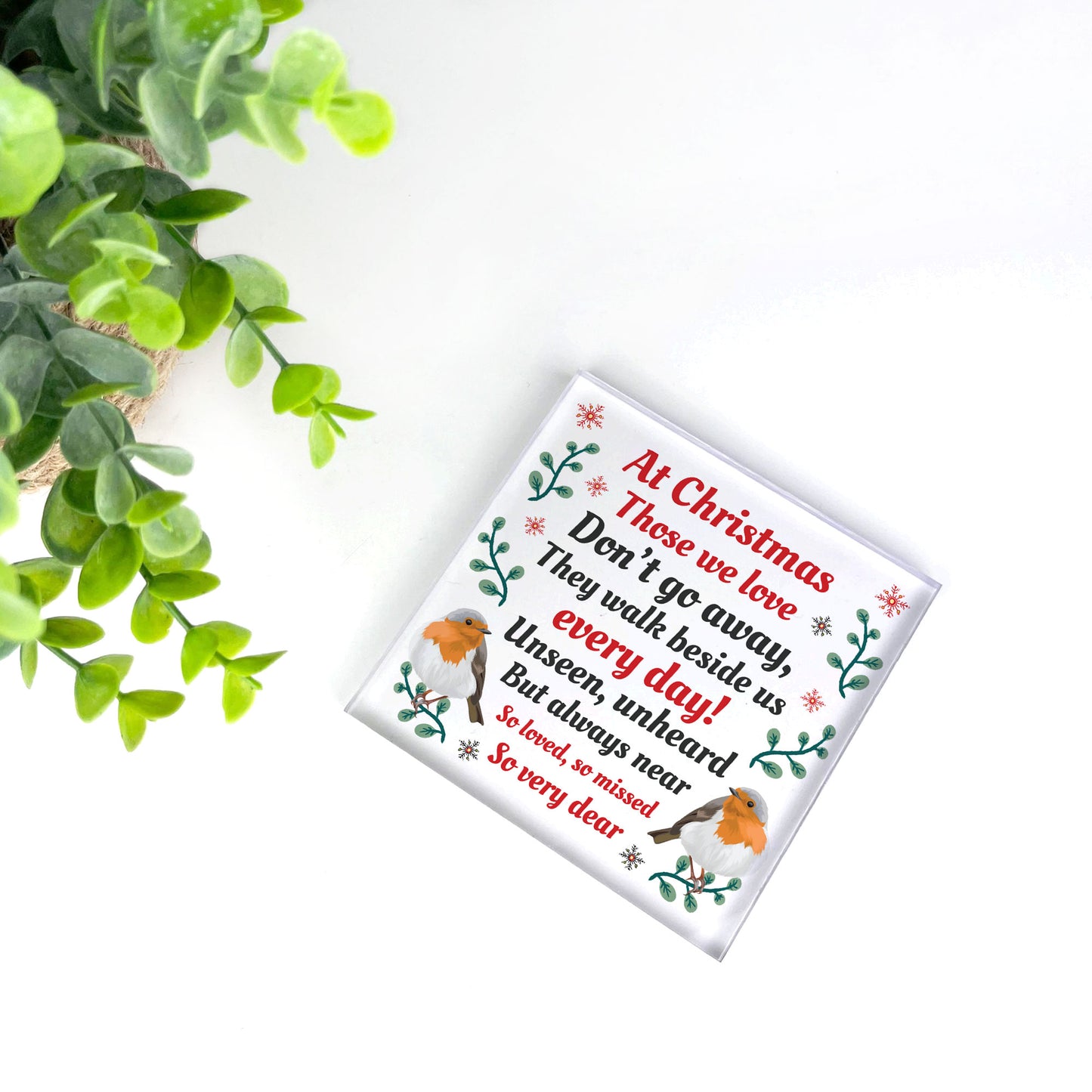 Memorial Remembrance Christmas Plaque In Loving Memory