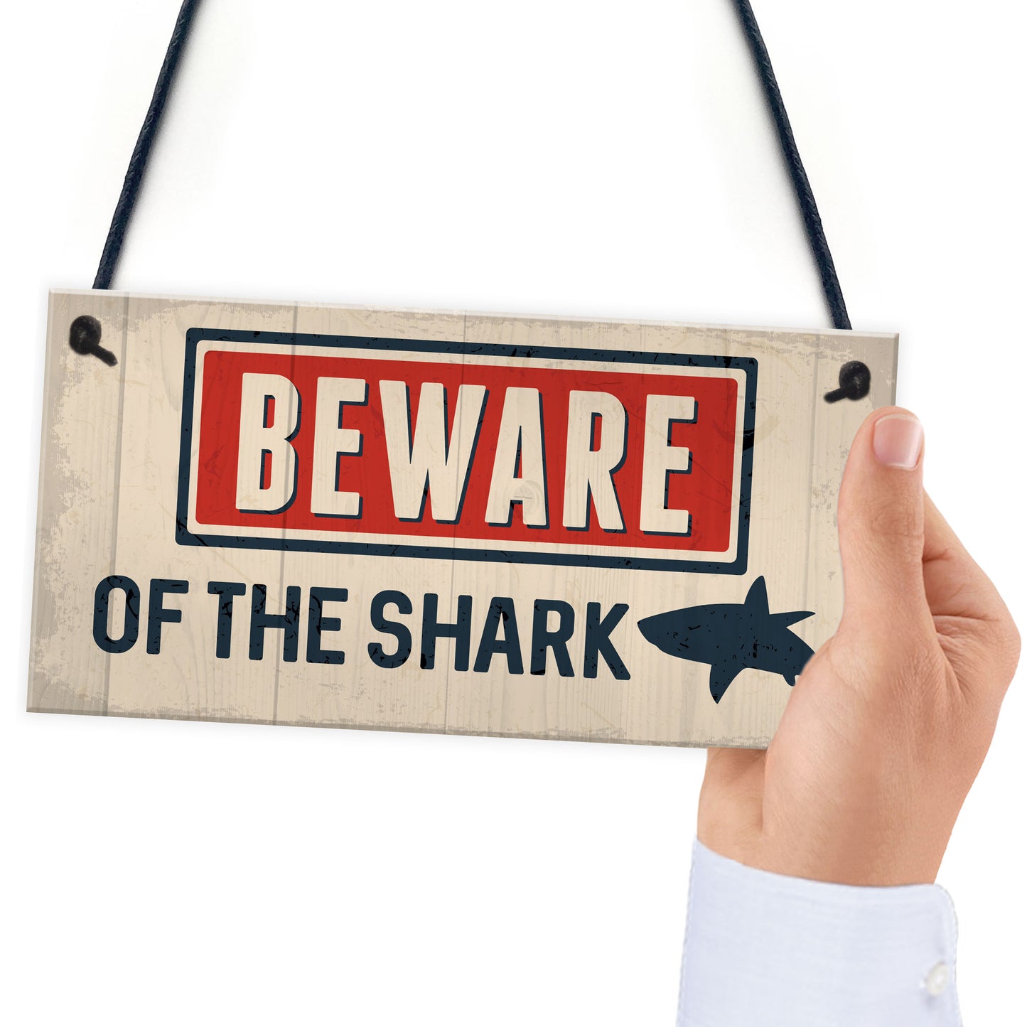 Funny Beware Of The Shark Hot Tub Sign Novelty Lazy Spa Signs