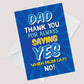 Funny Birthday Card And Gift For Dad Novelty Fathers Day Gifts