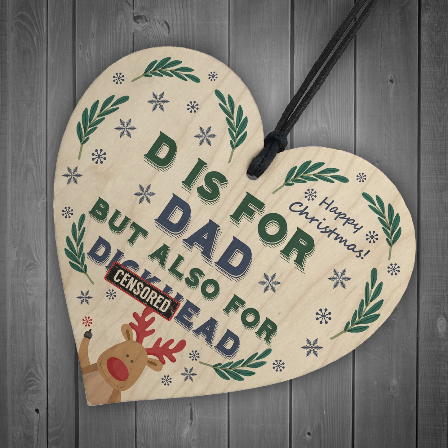 Funny Rude Joke Christmas Gift For Dad Heart Novelty Gift