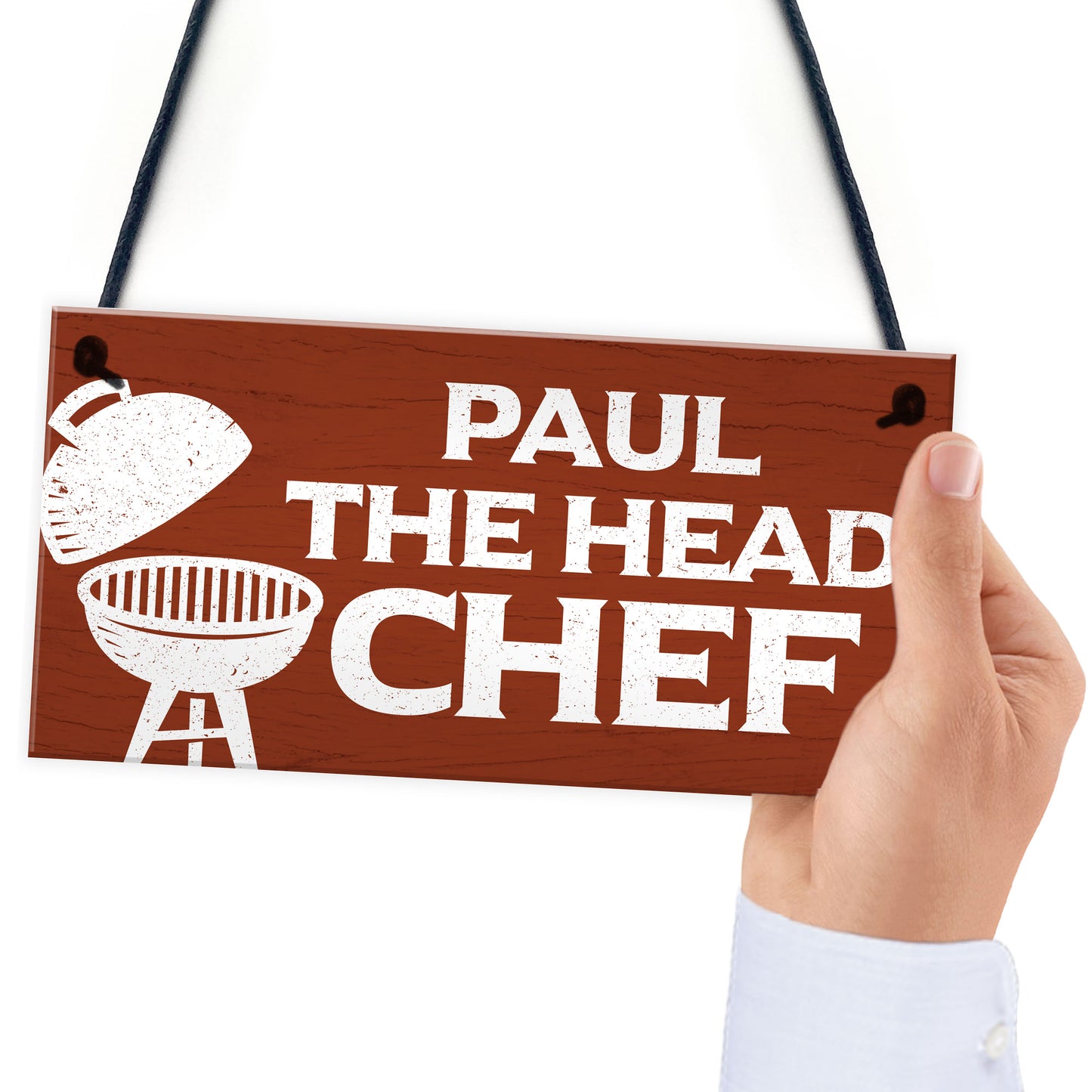 Personalised Head Chef BBQ Barbecue Sign Novelty Garden Plaque