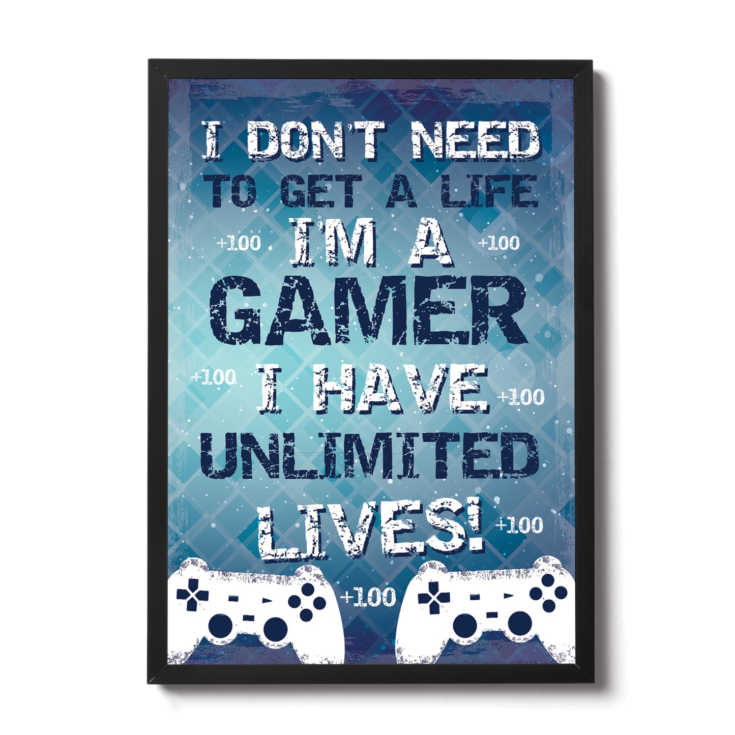Gaming Print For Playstation Fan Hanging Gaming Sign Framed