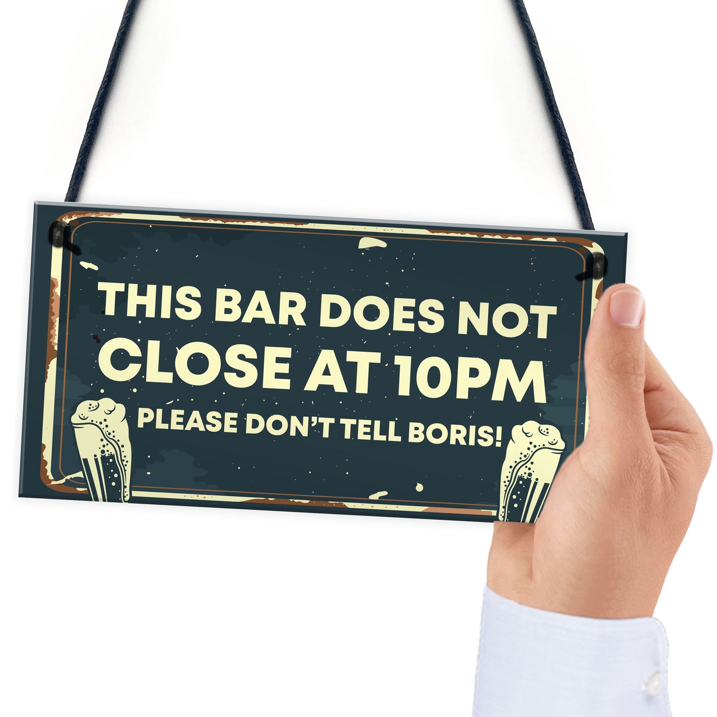 Novelty Bar Sign DOES NOT CLOSE AT 10PM Bar Pub Garden Sign