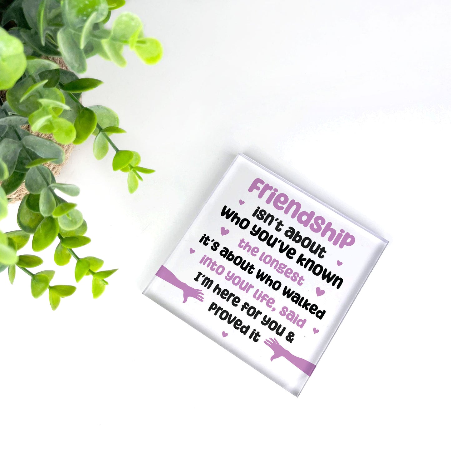 Best Friend Sign Friendship Gift Acrylic Block Novelty Gift