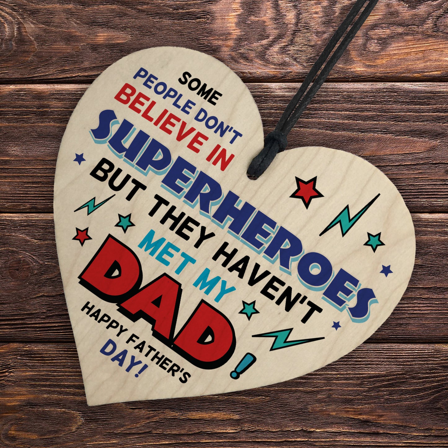 Dad Gifts From Daughter Son Wood Heart Fathers Day Gift For Dad