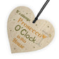 Prosecco O'Clock Friendship Wooden Heart Birthday Alcohol Garden