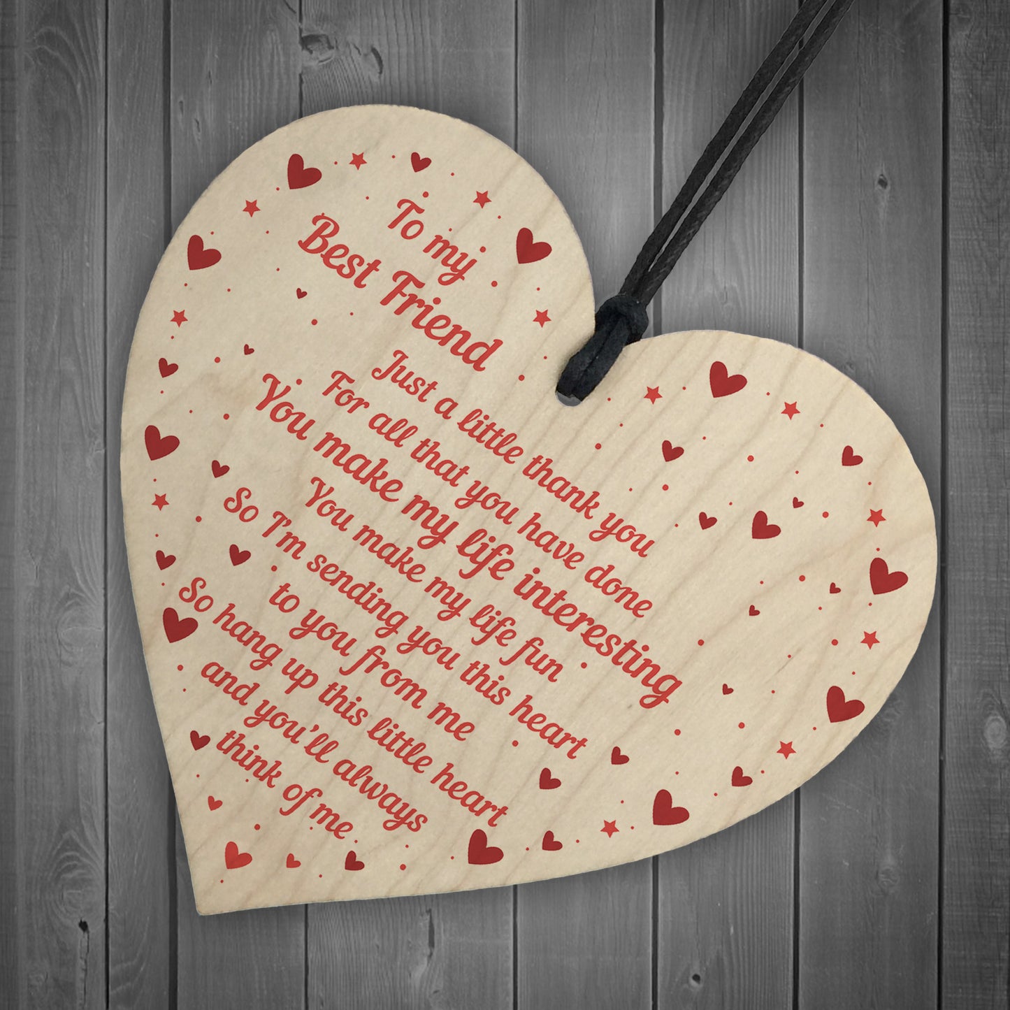 Best Friend Gifts Handmade Wooden Heart Gift For Friend Novelty