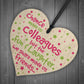 Chance Made Us Colleague Wooden Heart Fun Leaving Gift Thank You
