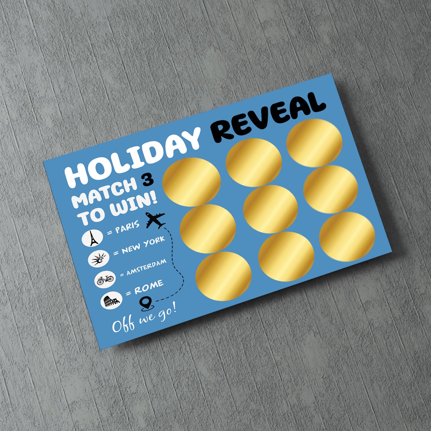 Holiday Reveal Scratch Card Surprise Rome Edition Gift For Him
