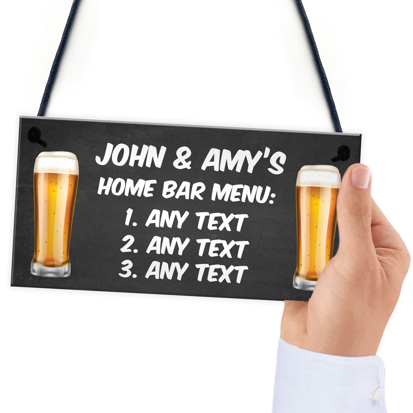 Personalised Home Bar Menu Sign Novelty Bar Signs For Home