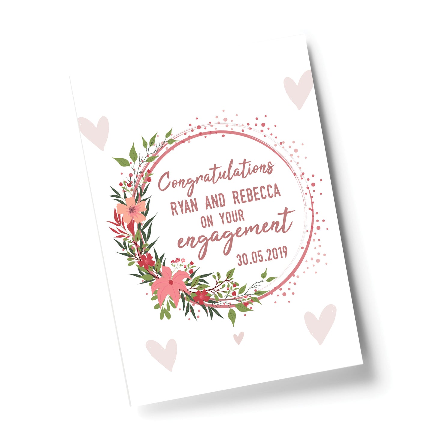 Personalised Congratulations Engagement Print Unique Couple Gift