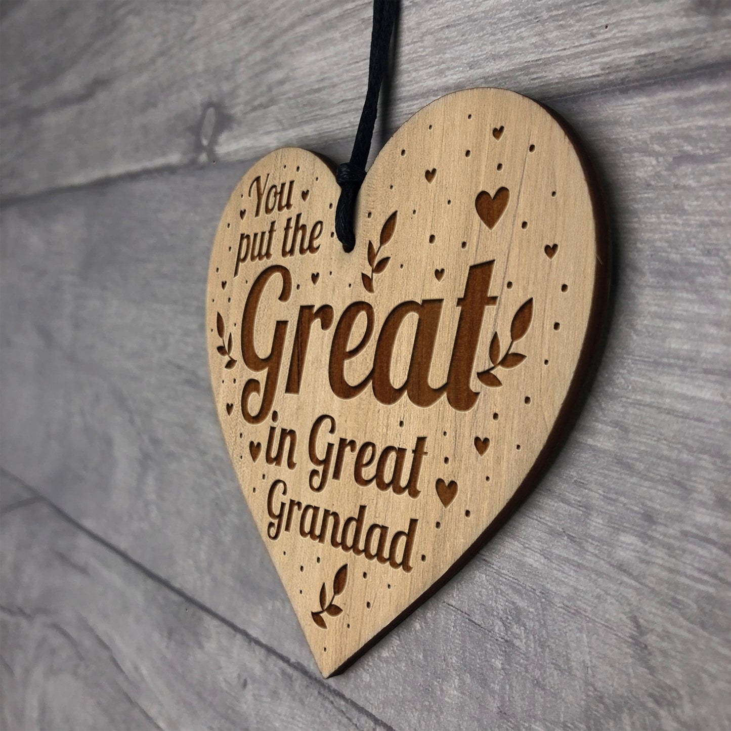 Great In Great Grandad Gift Engraved Heart Great Grandad Gifts