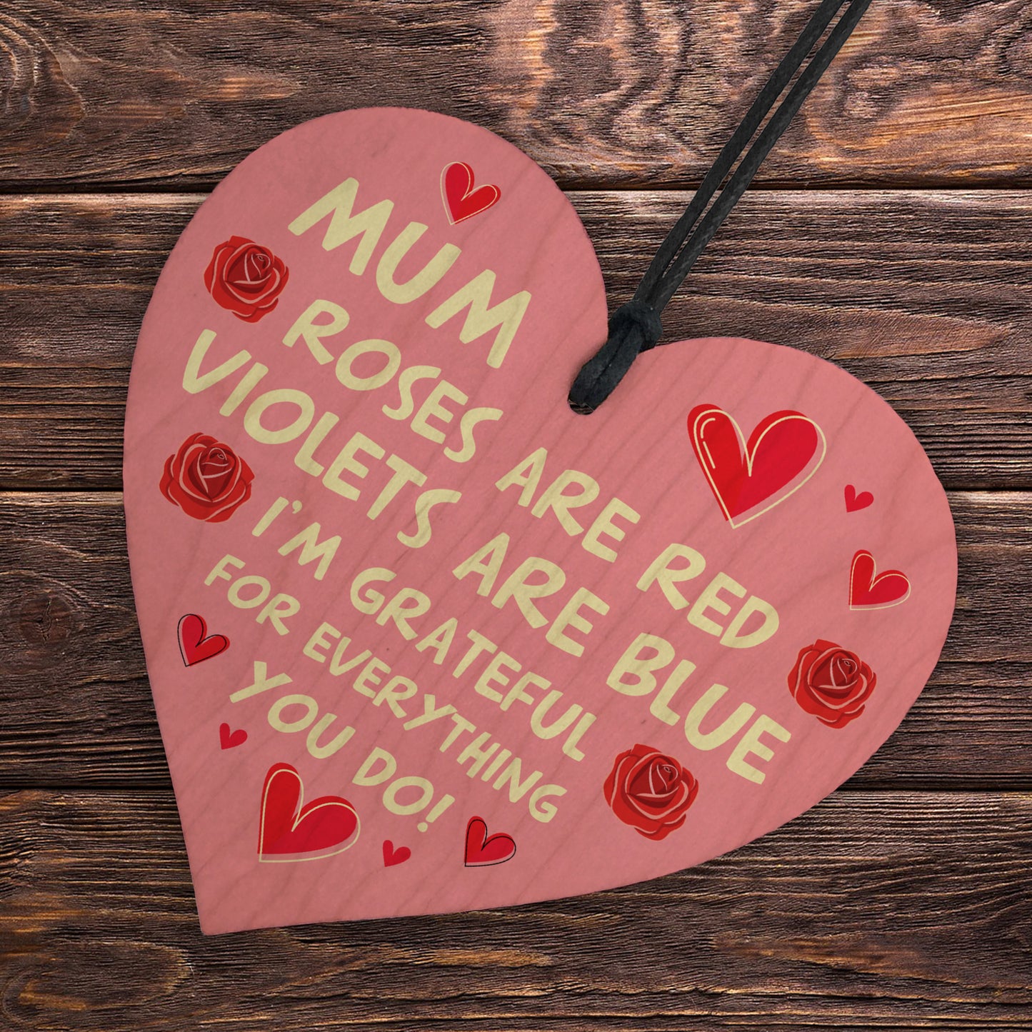 Grateful for You Mum Gift Heart Gift For Mothers Day Birthday