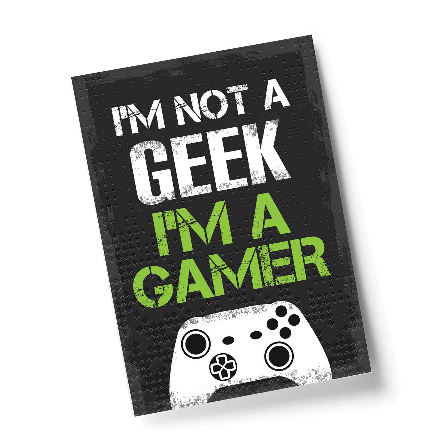 Not A Geek I'm A Gamer Black Gaming Sign For Boys Bedroom