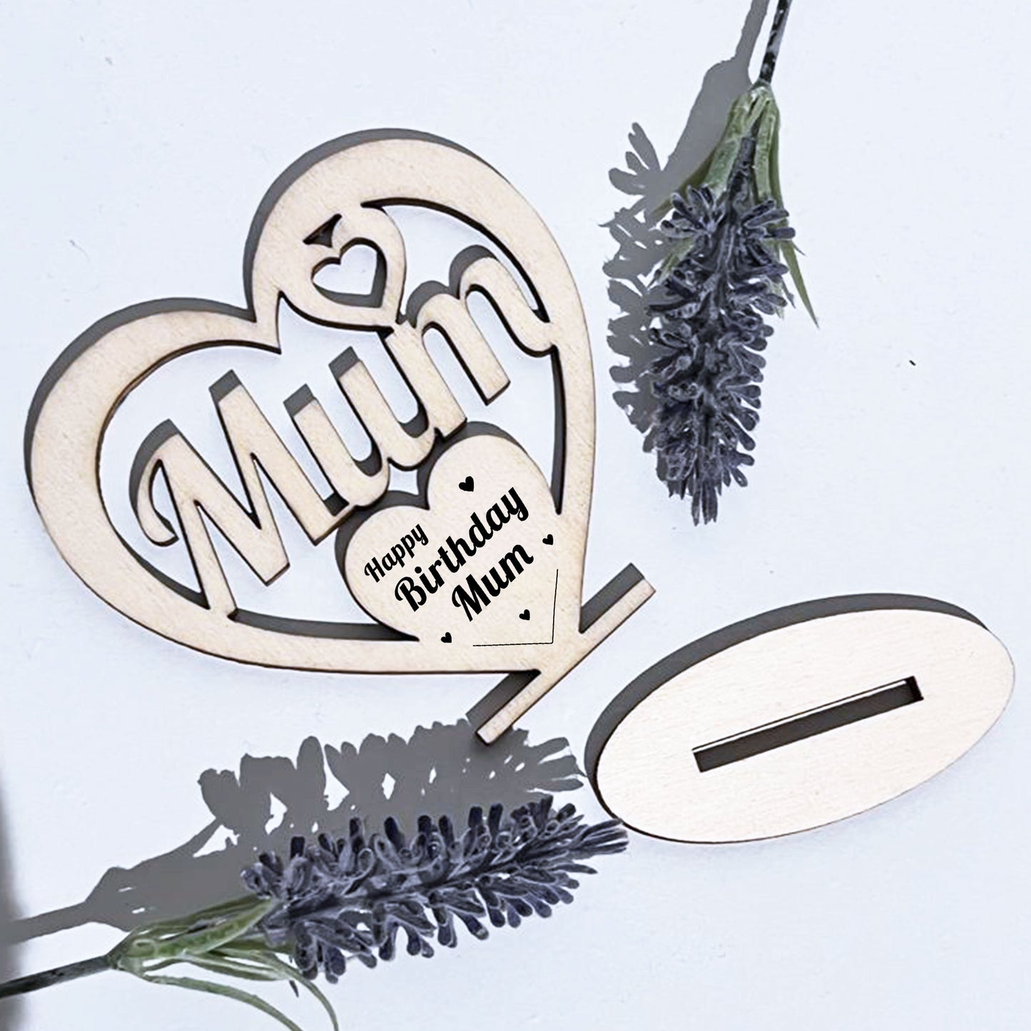 Unique Birthday Gift For Mum Wooden Heart Engraved Craft Gift