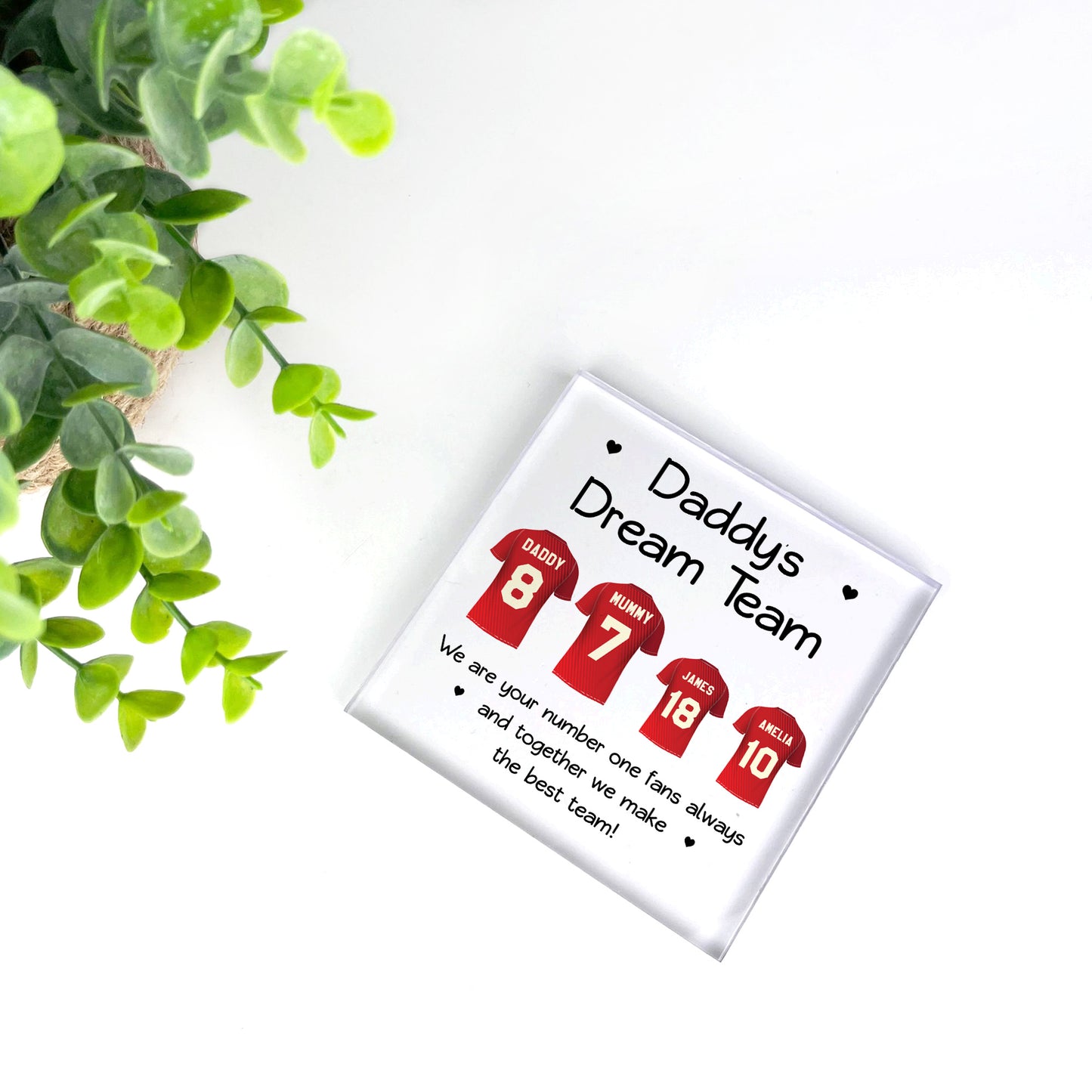 Football Gift Personalised Football Shirt Plaque Gift for Dad
