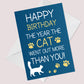 Funny Birthday Card For Mum Dad Brother Sister Lockdown Cat Card