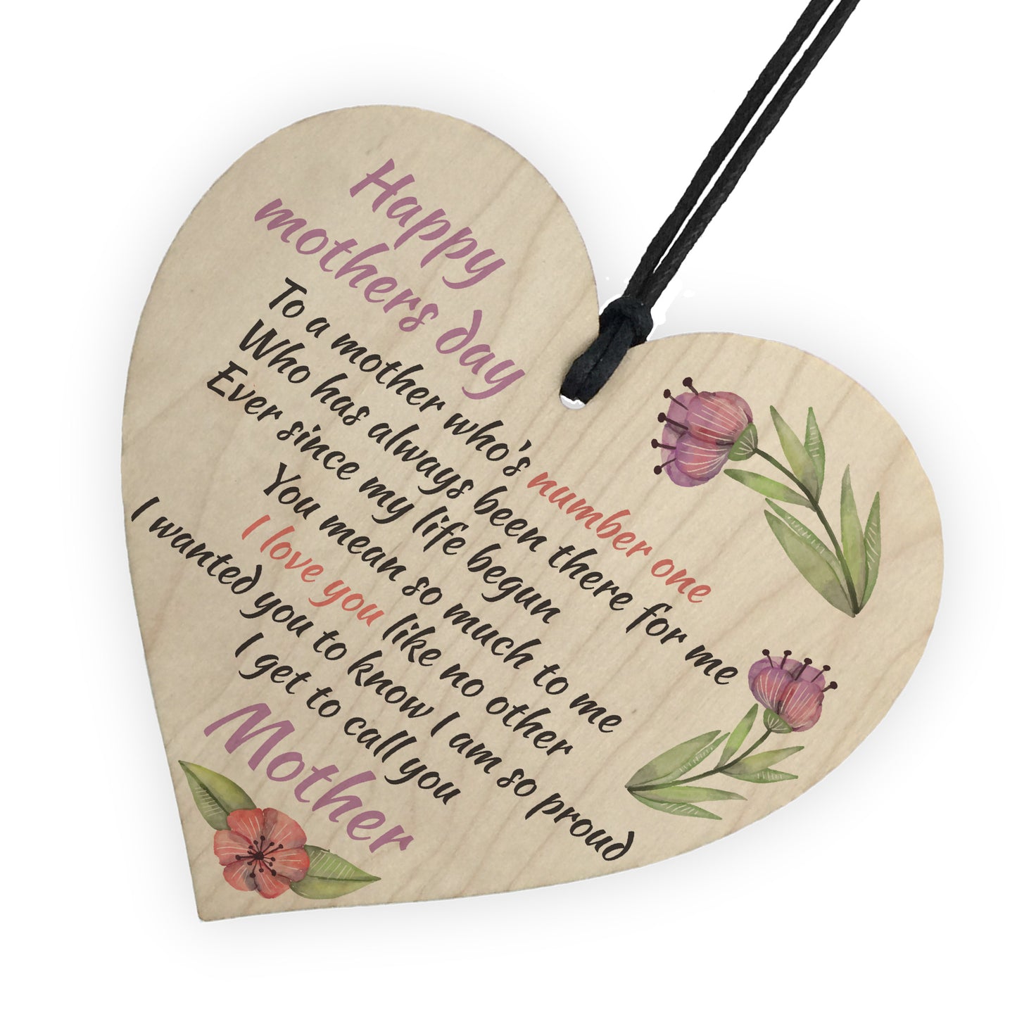 Happy Mothers Day Hanging Heart Sign Mothers Day Gifts