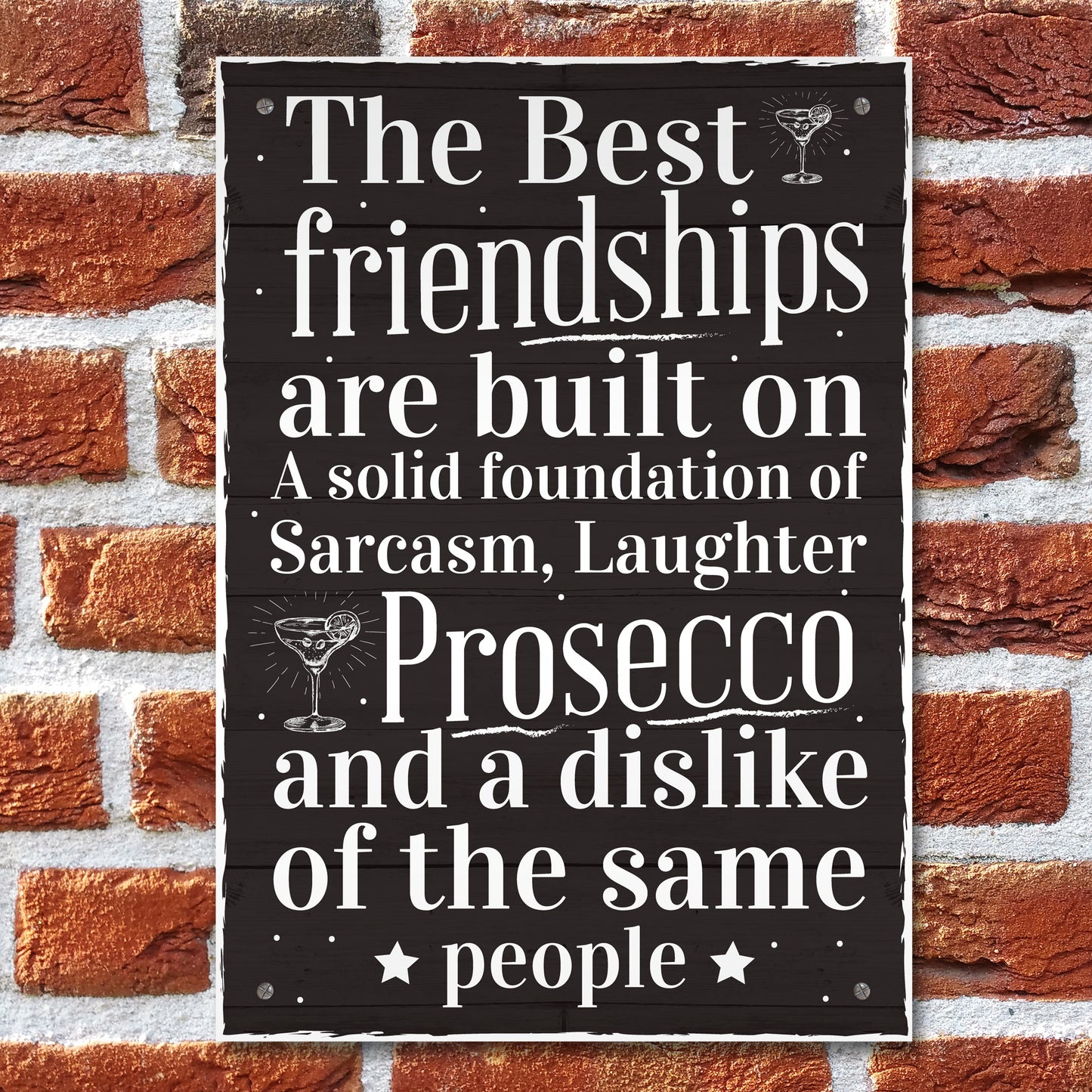 Friendship Sign Best Friend Prosecco Plaque Gifts For Women Her