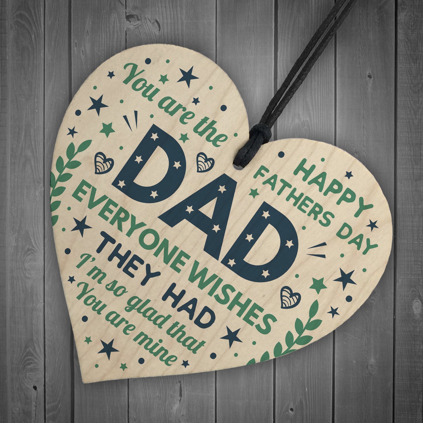 Fathers Day Gift For Dad Funny Dad Card From Daughter Son Heart