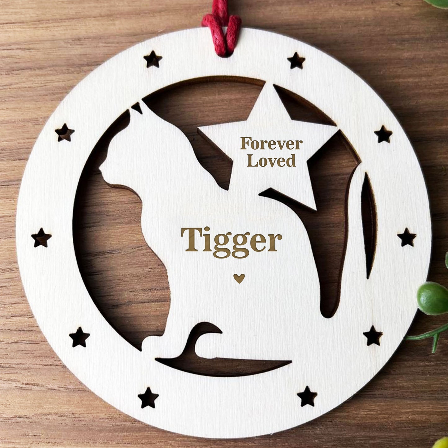 Christmas Memorial Tree Decoration For Cat Personalised