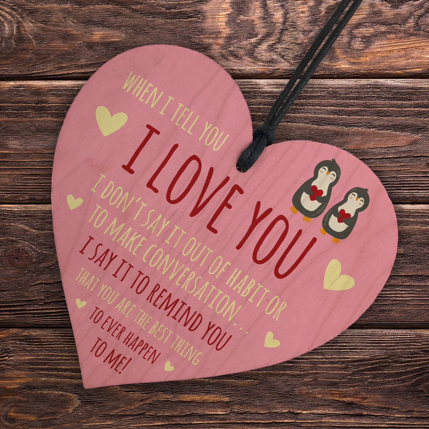 Valentines Day Gift For Him Her WHEN I TELL YOU I LOVE YOU Gift