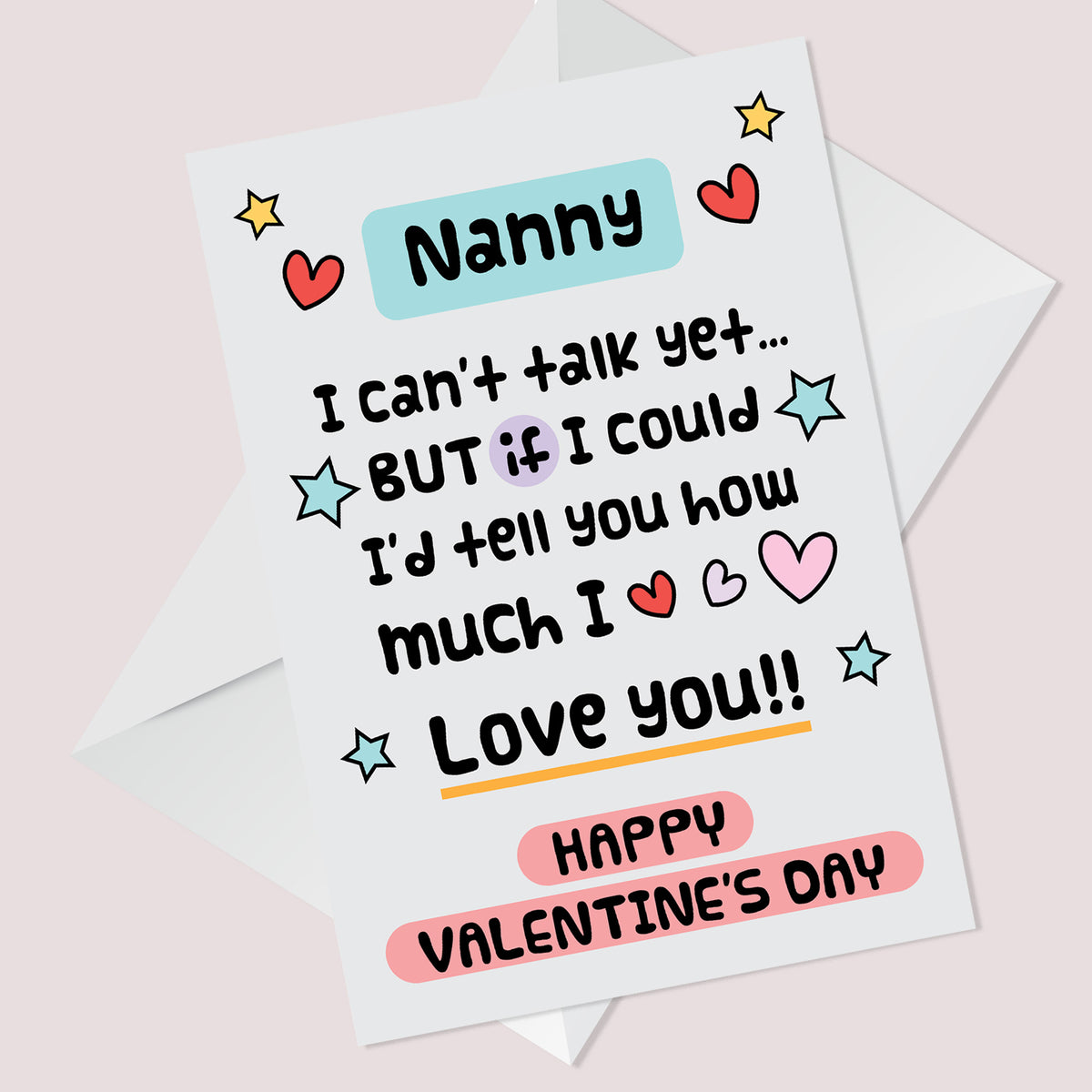 Happy Valentines Card For Nanny Card From New Baby Granddaughter