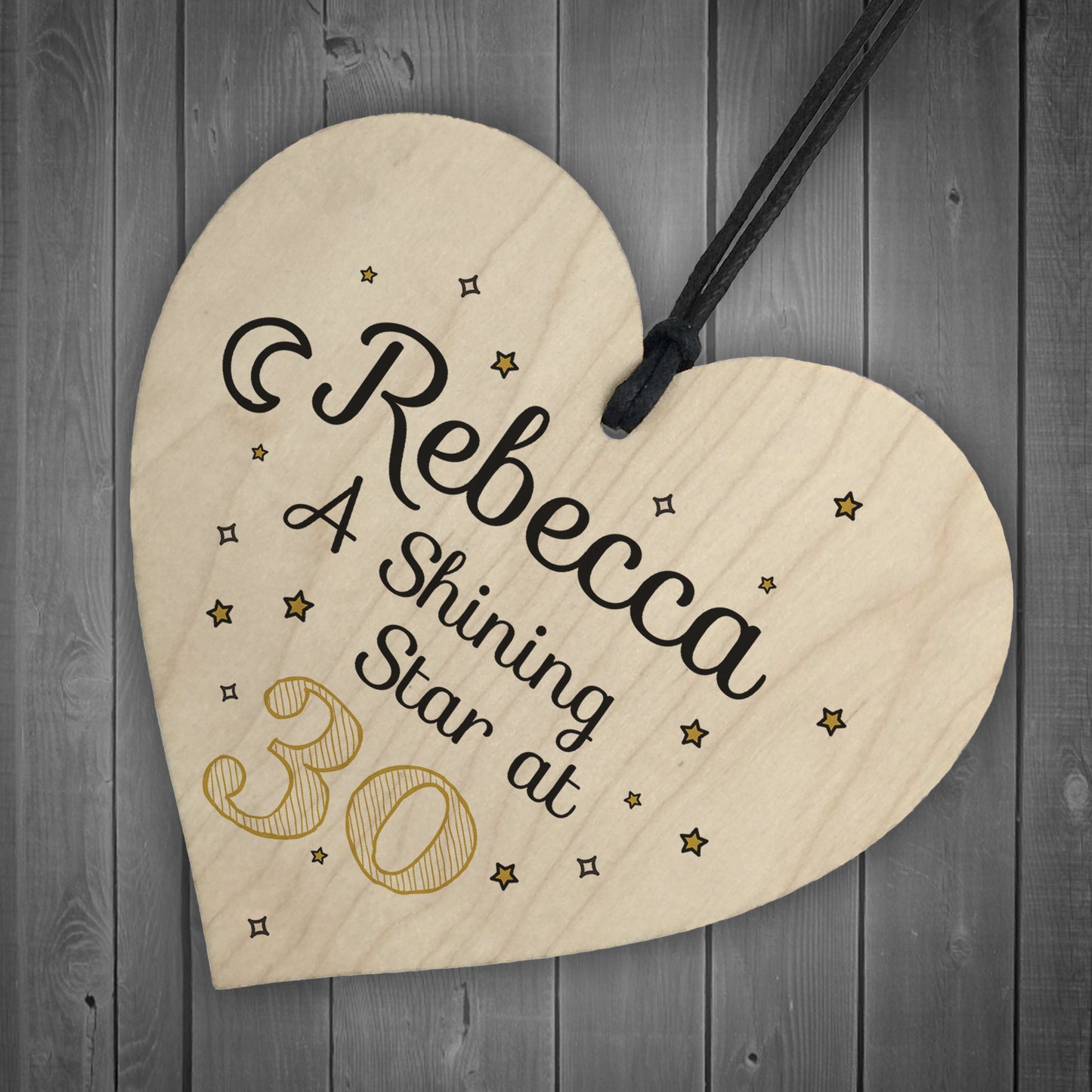 30th Birthday Gifts For Her Wooden Heart Sign Gift For Friend