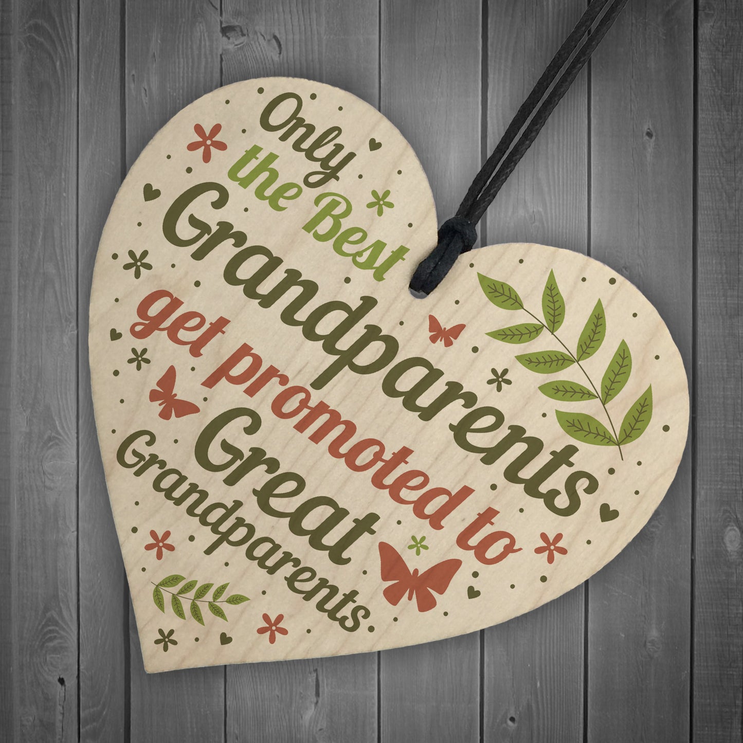 Baby Announcement Great Grandparent Gifts Heart Grandparent Sign
